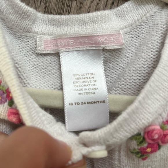 Janie and Jack | hand embroidered crop cardigan | Easter | size 18-24M - Picture 5 of 5